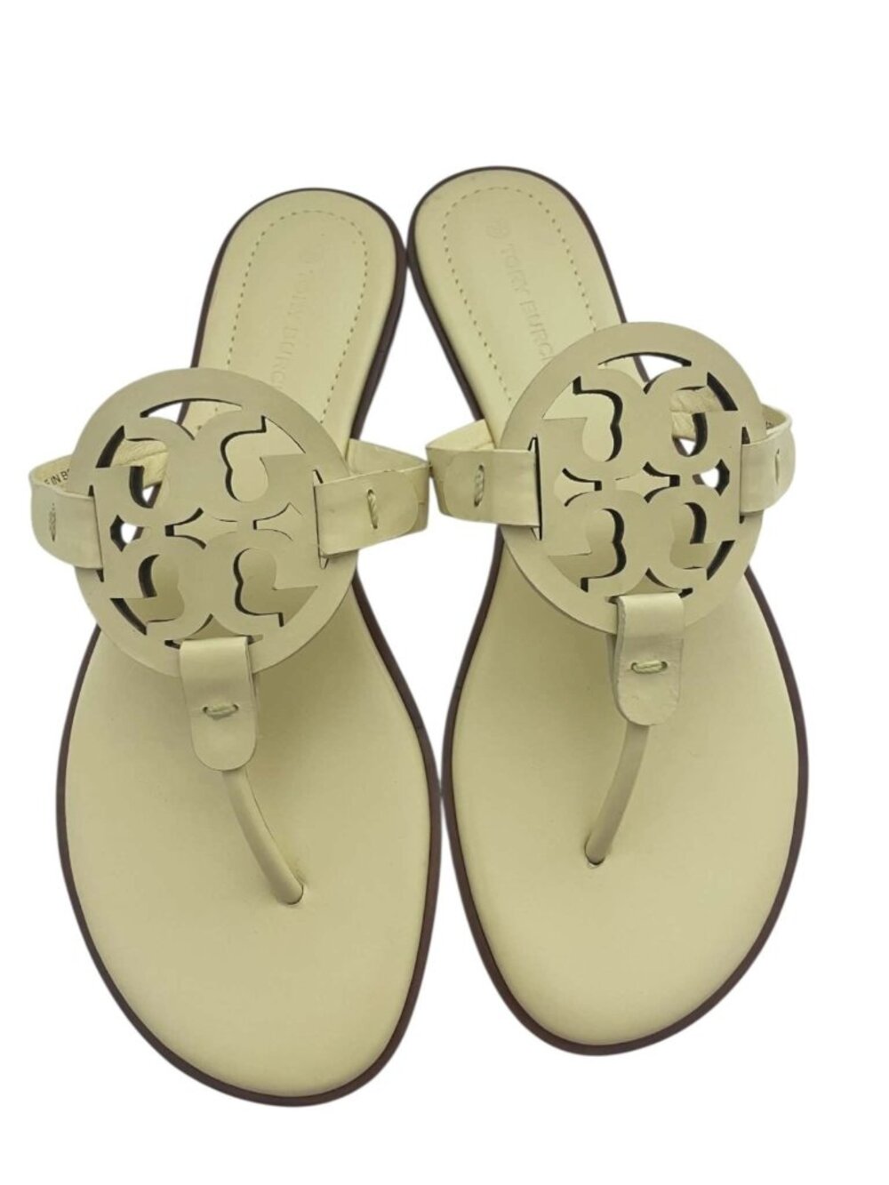 Tory Burch Size 8 Miler Sandal Thong Beige Slip On